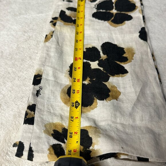 Boutique Moschino Leopard-Print Trousers - 100% Linen size 6 - Picture 7 of 9